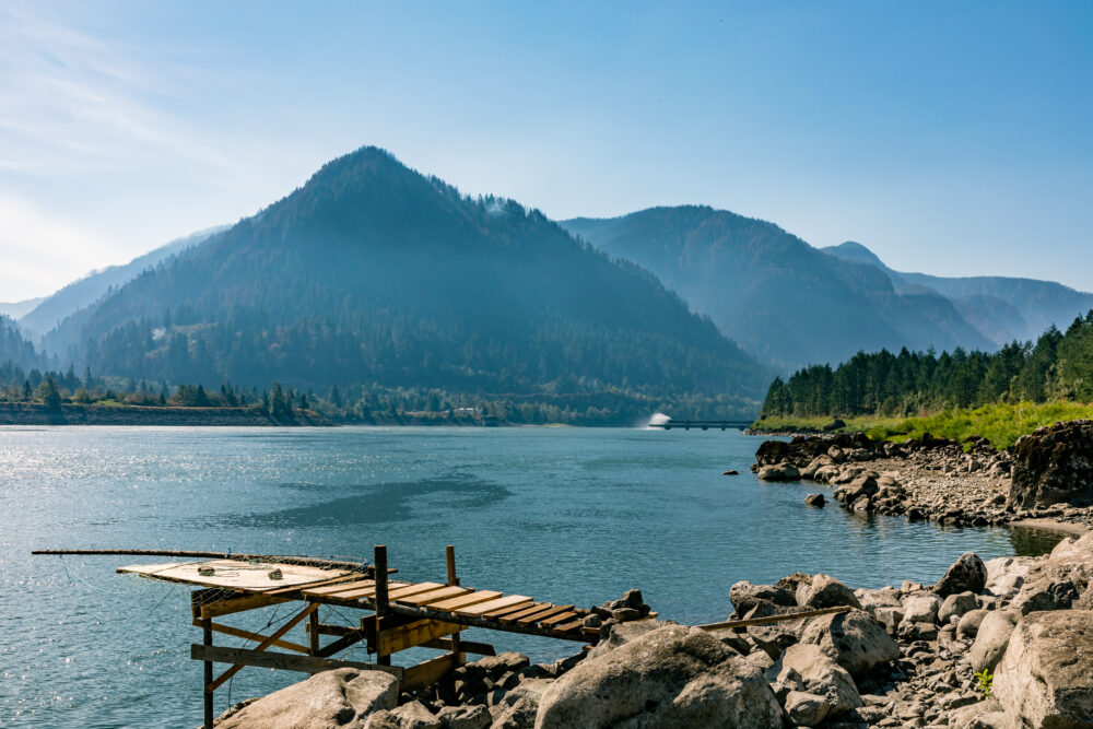 Fishing Platform On The Columbia River